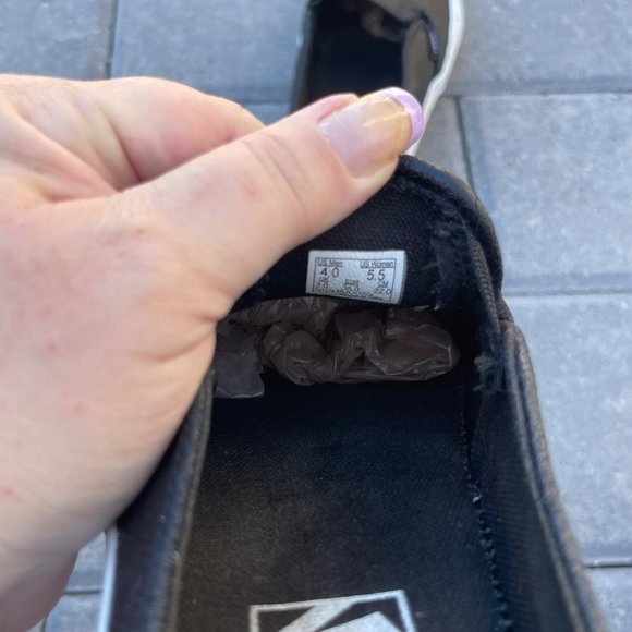 Vans Unisex W-5.5/M-4 Black Leather Snake Print Mules Casual Low Top Slip-Ons - Picture 7 of 7